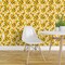Peel &#x26; Stick Wallpaper 2FT Wide Sunny Yellow Flower Nature Victorian Summer Garden Picnic Sunshine Custom Removable Wallpaper by Spoonflower